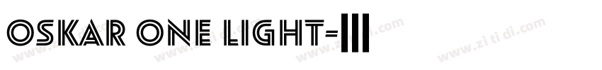 OSKAR ONE LIGHT字体转换